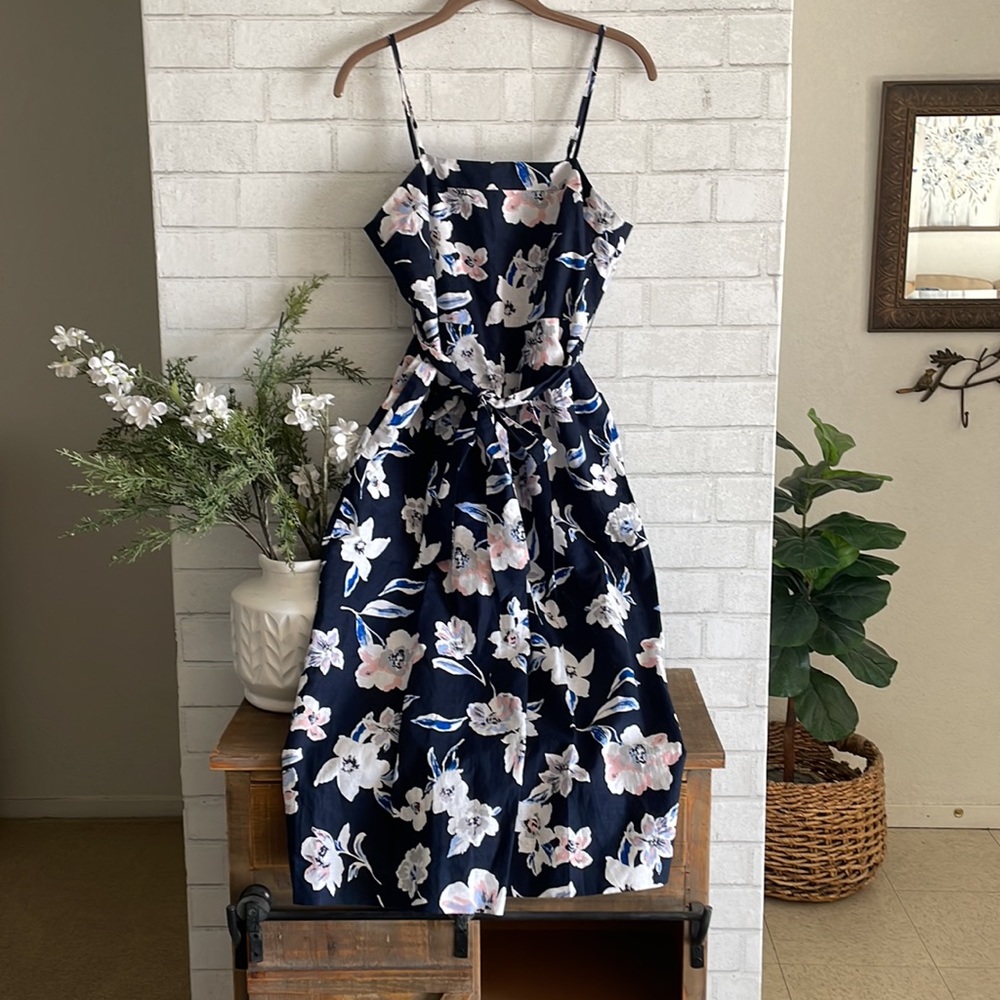 Banana Republic Navy Floral Jumpsuit